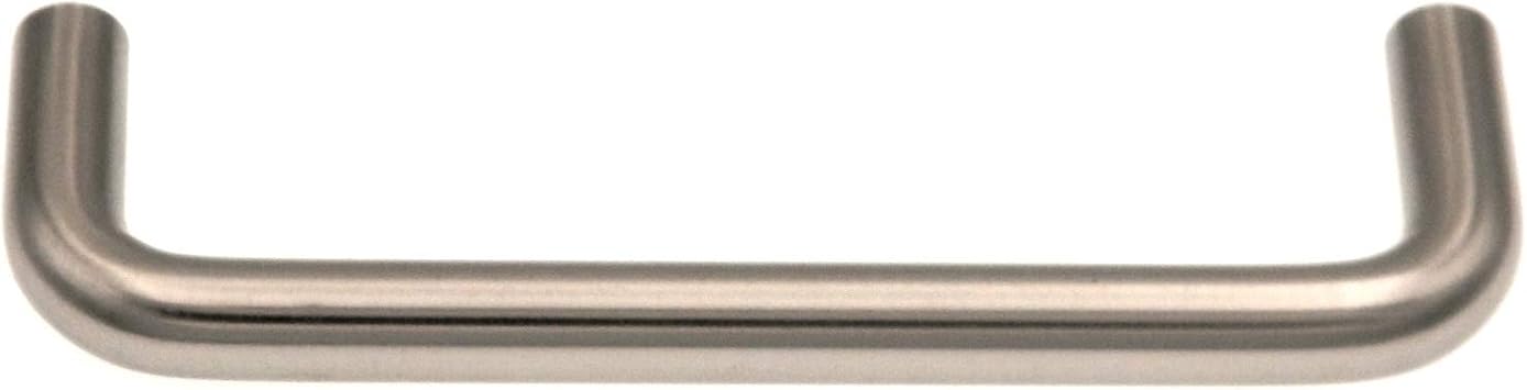 Warwick Contemporary Satin Nickel 3 1/2" Hole Center Solid Arch Cabinet Wire Pull DH1031SN