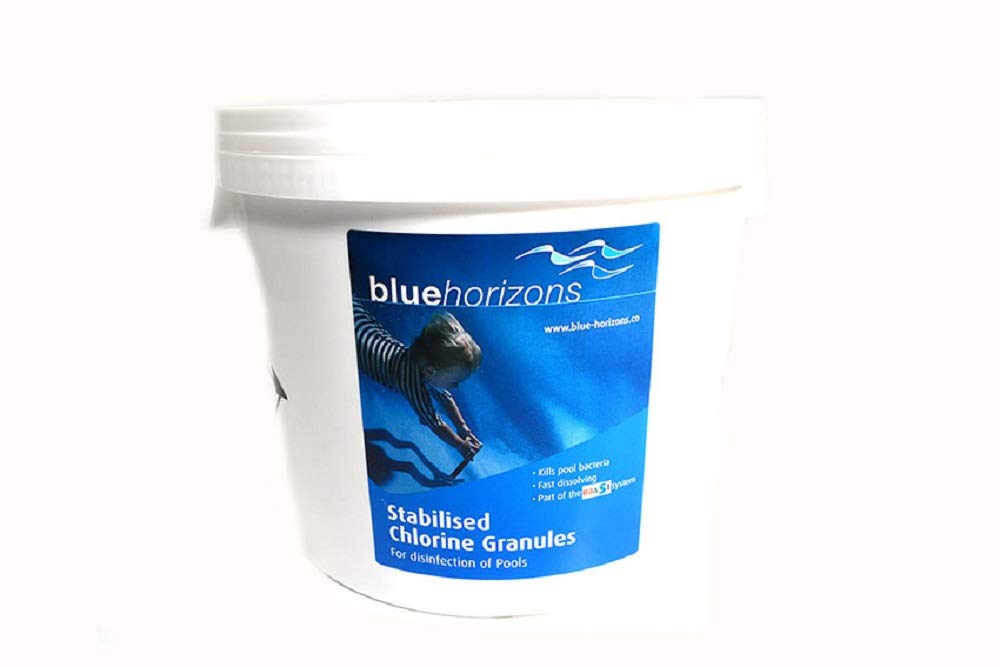 Blue Horizons Stabilised Chlorine Granules 10kg Tub For Swimming Pool and Hot Tub Spas