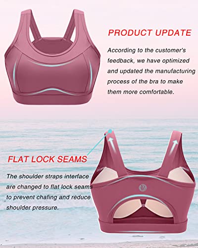 Image of RUNNING GIRL High Impact Sports Bras for Women,Racerback Running Bra Workout Crop Tank Tops Longline Sports Bra Push up