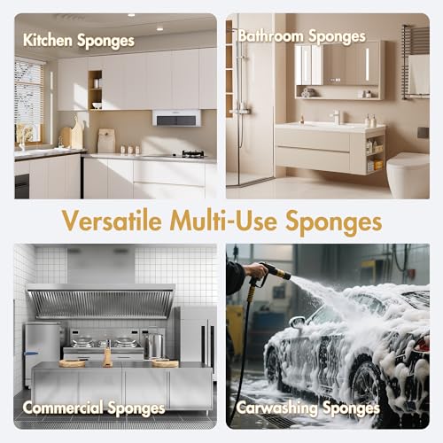 Image of 6 x 3.6 x 0.9 Inch JK SP-T22 Large Sponge, Kitchen Sponges, Handy Sponges, Cellulose Sponges, Dish Washing Sponge, Natural Sponge, Car Washing Sponge, Eco Friendly Sponge