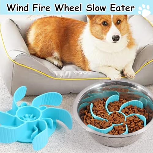 Hunde Langsamer Fressnapf, Anti schling napf Hund, Rutschfester Slow Feeder Hundenapf, Anti Schling Napf Hund Silikon, Slow Feeder Hundenapf Einfügung, für mittelgroße und große Hunde,Durchmesser 11cm
