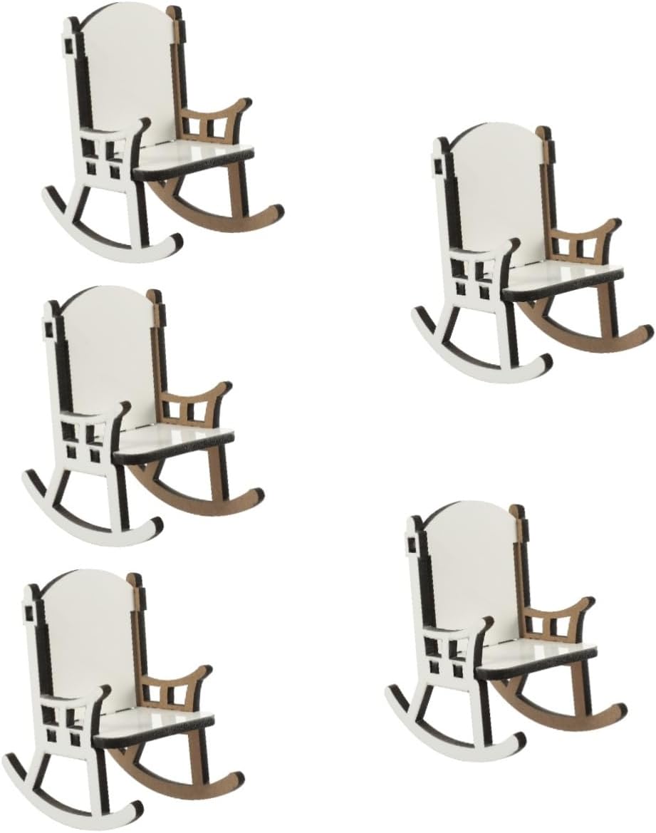 EXCEART 5pcs Sublimation Blank Chair Ornament Wooden Centerpiece for Home Decor Unfinished Craft for Table Desk Decoration Memorial Keepsake for Special Moments Lightweight Design