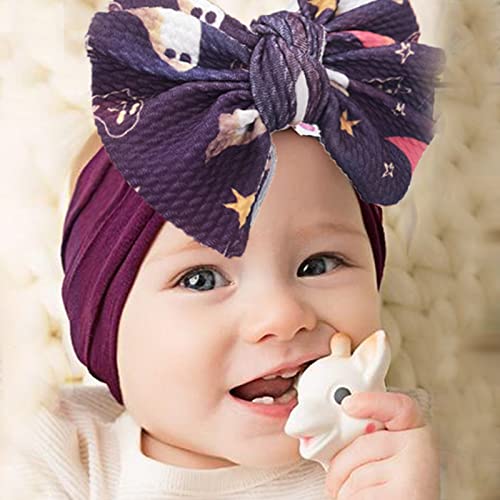 Faixas de cabelo de nylon para bebês de Halloween, laços de cabelo, elásticos de cabelo, acessórios