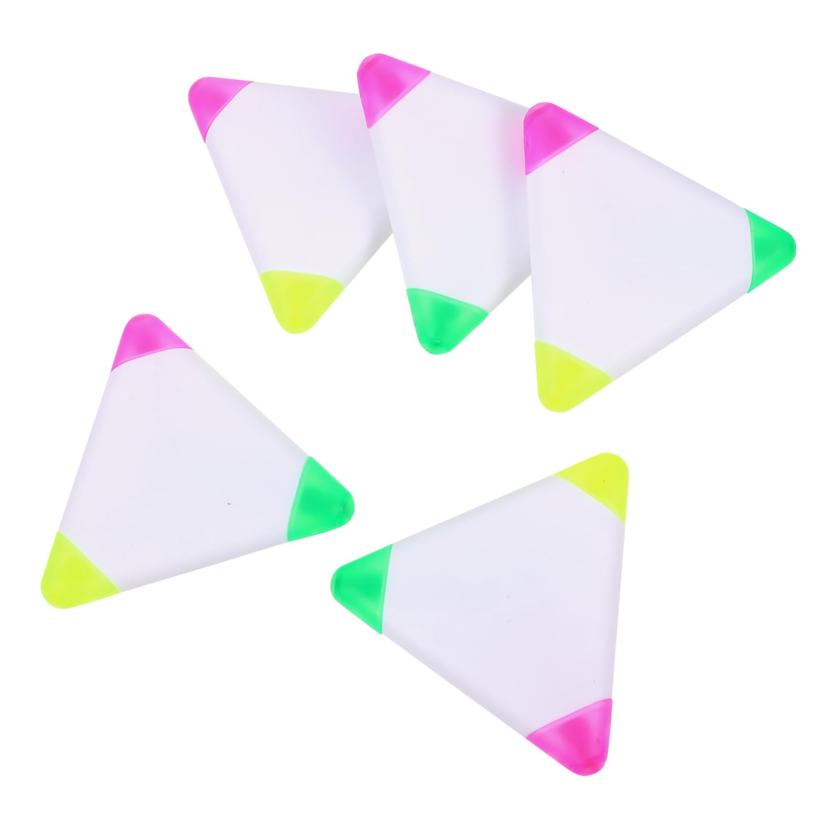SHINEOFI 6 Set Evidenziatore Triangolare Evidenziatore Di Pastello Penne Da Disegno Fluorescenti Di Petali Pennarello Plastica Colorful 5 Pezzi * 6