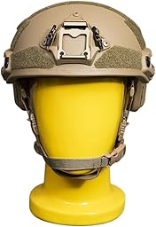 Casque tactique léger NIJ IIIA pour la chasse, casque en polyéthylène réglable de 55 à 62 cm, avec rails et compatibilité casque, 1,5 kg