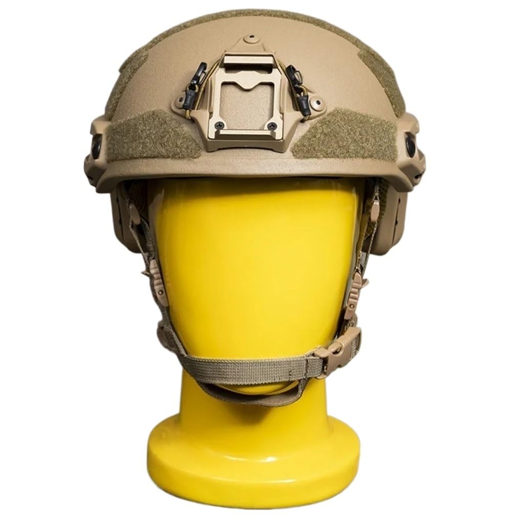 Casque tactique léger NIJ IIIA pour la chasse, casque en polyéthylène réglable de 55 à 62 cm, avec rails et compatibilité casque, 1,5 kg