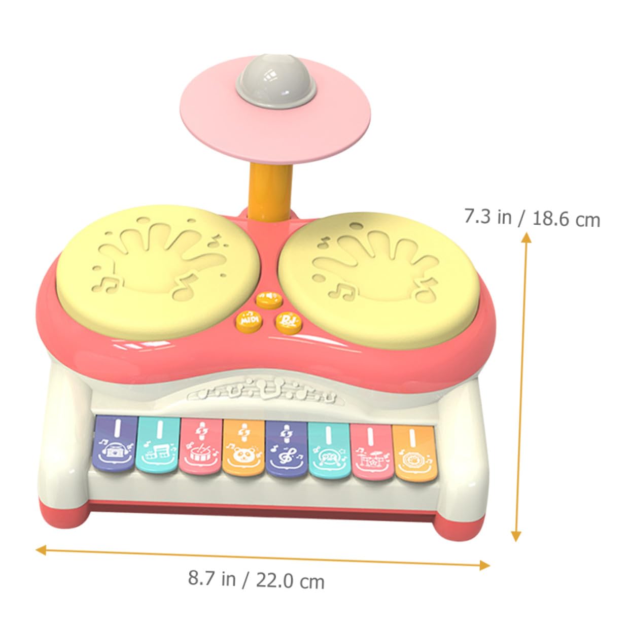 ifundom Juguete Educativo Musical para Niños Instrumento de Percusión Multifuncional de Plástico Rosa Que Mejora la Coordinación Ojo-Mano y Es Adecuado para Bebés