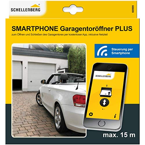 60998 Universal Smartphone Garagentoröffner, inkl. App Bluetooth Empfänger, Einsetzbar wie ein Handsender, für Garagen- und Außentore