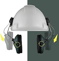 Vista 7 de Casco con cancelación de ruido, orejeras acoplables, bloqueo de sonido, protección auditiva para sitios de construcción, adaptadores