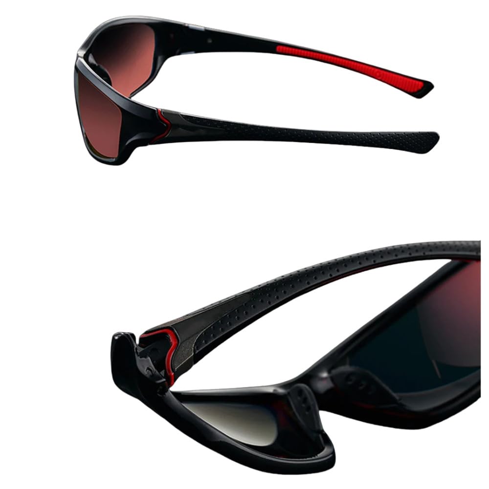 Męskie jednoczęściowe okulary przeciwsłoneczne Ochrona UV400 do jazdy, stylowe okulary