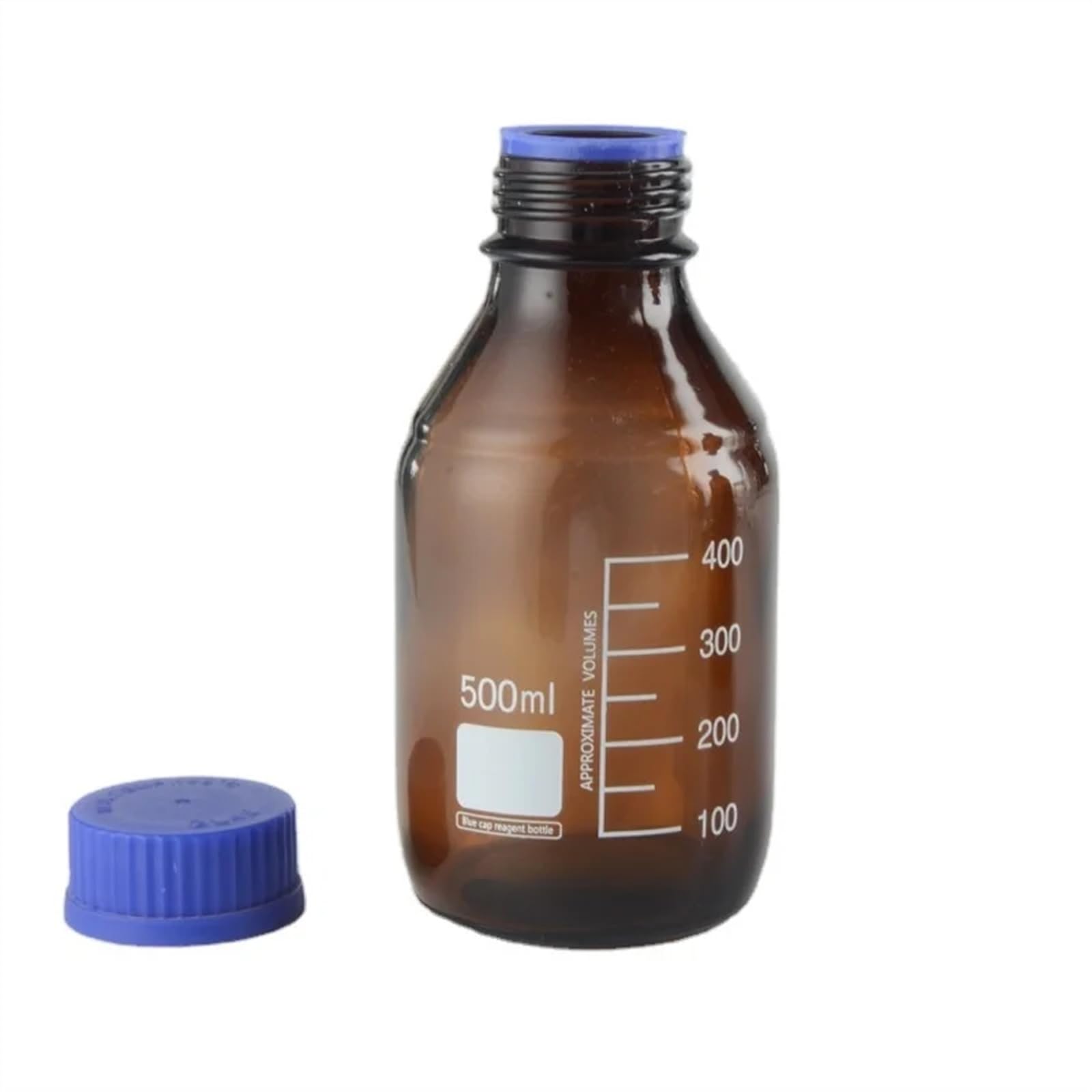 CQAHDSEVF Borosilicate Glass Bottles, Laboratory Scaled Glass Reagent Bottle Multicolor Cap 50-1000ml 2 Pieces(250ml)