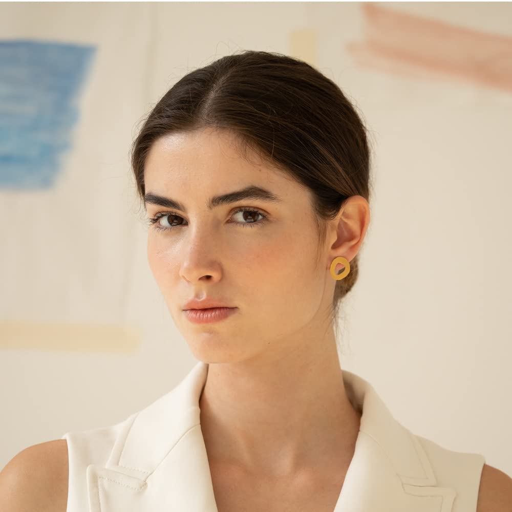 PENDIENTES DORADOS MIRÓ JEWELRY | Diseñado por Joidart | Colección Miró | Metal con baño de oro de 24 K