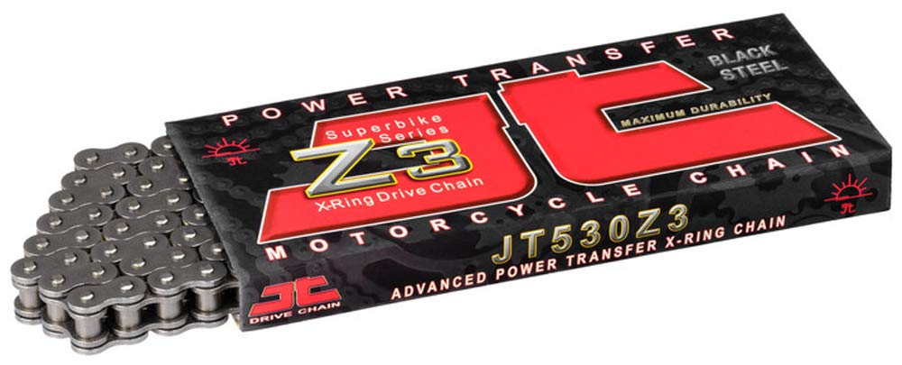 Y U#3。 Amazon.com: JT Chain JTC530Z3122RL (530 Series) Black Steel 122