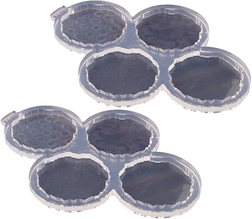 Miniatura 7 de Moldes redondos de ágata de geoda holograma, holograma de silicona, epoxi irregular círculo de silicona holográfica, manualidades de resina