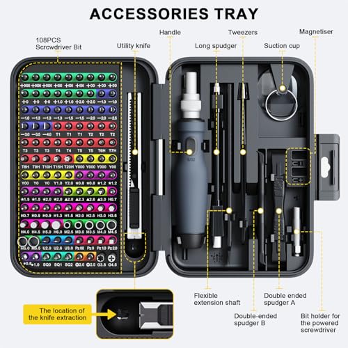 YOYSUN 132-in-1 Color-Coded Screwdriver Kit