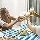 4 Pack Oktoberfest Tischdecken - Blau und weiß Karierte Tischdecke Biertischdecken Rechteckige Oktoberfest Tischdecken für deutsche Oktoberfest Dekorationen Zubehör, 220x137cm
