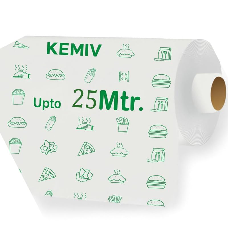 Kemiv Paratha Paper Roll Multi-use Product, for Wrapping Bakery Items, Sandwitches, Burgers, Pizza (250gm)
