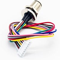 Vista 3 de Elecbee Código masculino del conector A del soporte del panel de M12 8Pin con los alambres terminales los 30CM AWG24 para la señal y el escudo