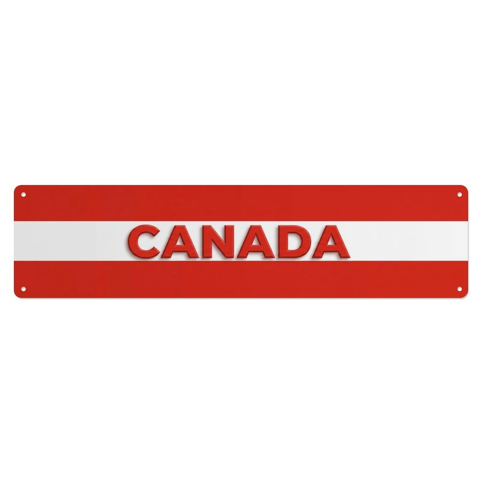 Metal Tin Sign Vintage Canada Flag Pattern