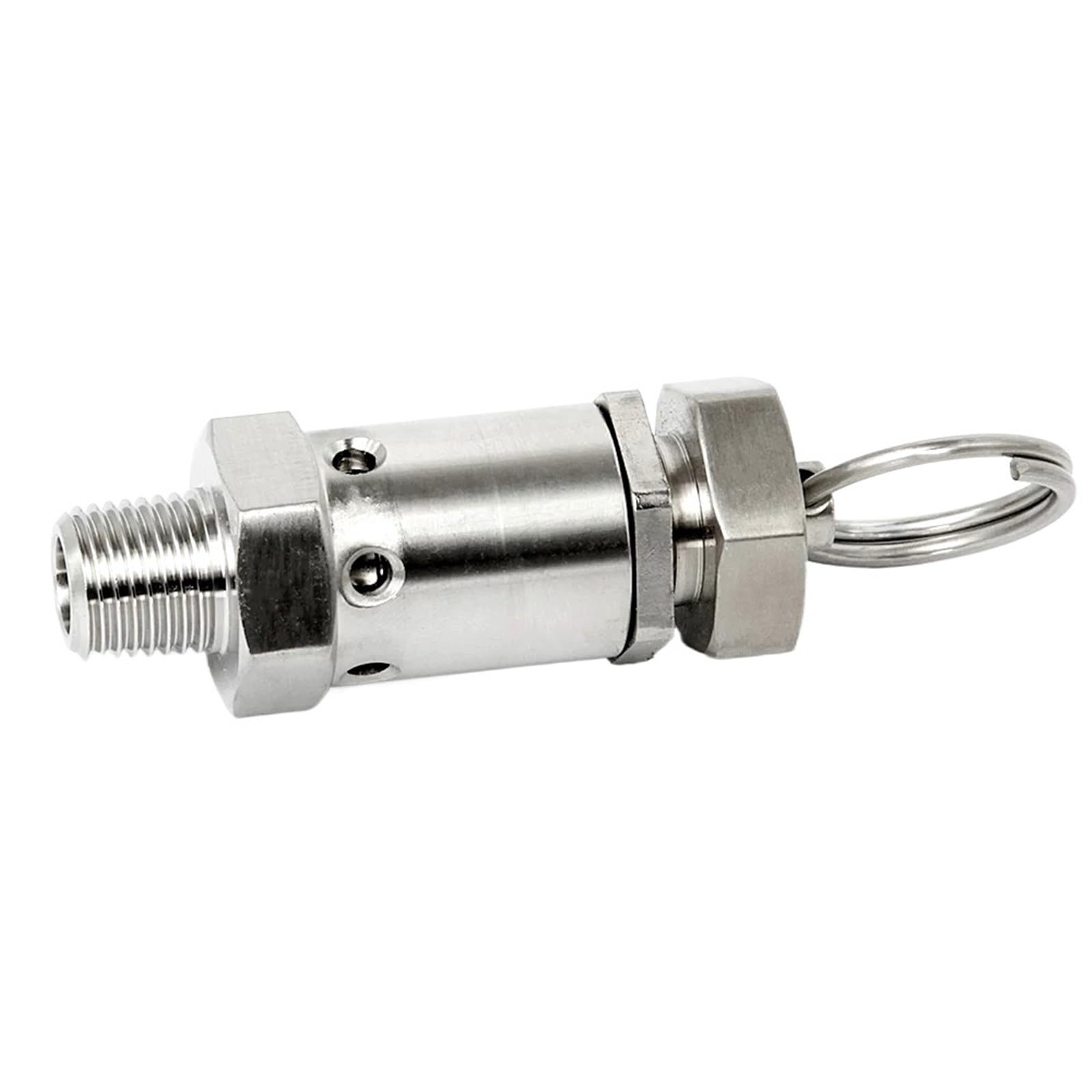 Zawór nadmiarowy ciśnienia 1/4 "1/2" Gwint 0,5-10Bar SS304 Zawory wydechowe Wylot powietrza ze stali nierdzewnej(1I2inch 133g, NPT-3 BAR)