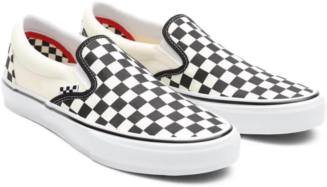 Vans Slipon Skateboard Scarpe Sportive Sneakers Scacchi Unisex Adulto Versione Skateboard Soletta Estraibile 2025