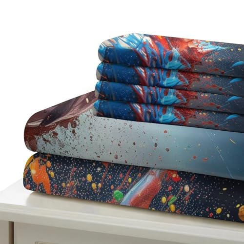 Housse de couette Tour Eiffel 3D microfibre King 220x240cm avec taies d'oreiller - 6