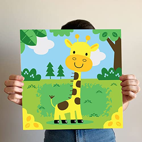 Cupmod 9 Pack Paint By Numbers For Kids Ages 8-12,Diy Acrylic Easy Paint By Numbers For Beginners Ages 4-8,Animals Oil Painting On Canvas Without Frame For Home Wall Decor #TOP4