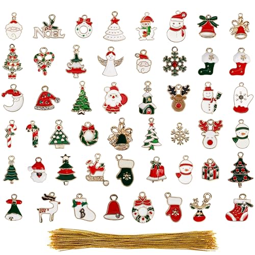 Belle Vous 50 tlgs Tannenbaumschmuck Figuren Set zum Aufhängen - Mini...