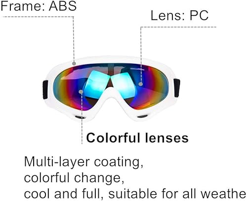 Miniatura 4 de Gafas de esquí para motocicleta, gafas de snowboard, juego de 2  Dirt Bike ATV Motocross anti-UV ajustables para montar fuera de carretera gafas