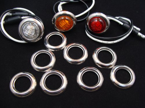 Anillo embellecedor de acero inoxidable 10-3/4" para luces LED 3/4" miniatura 1