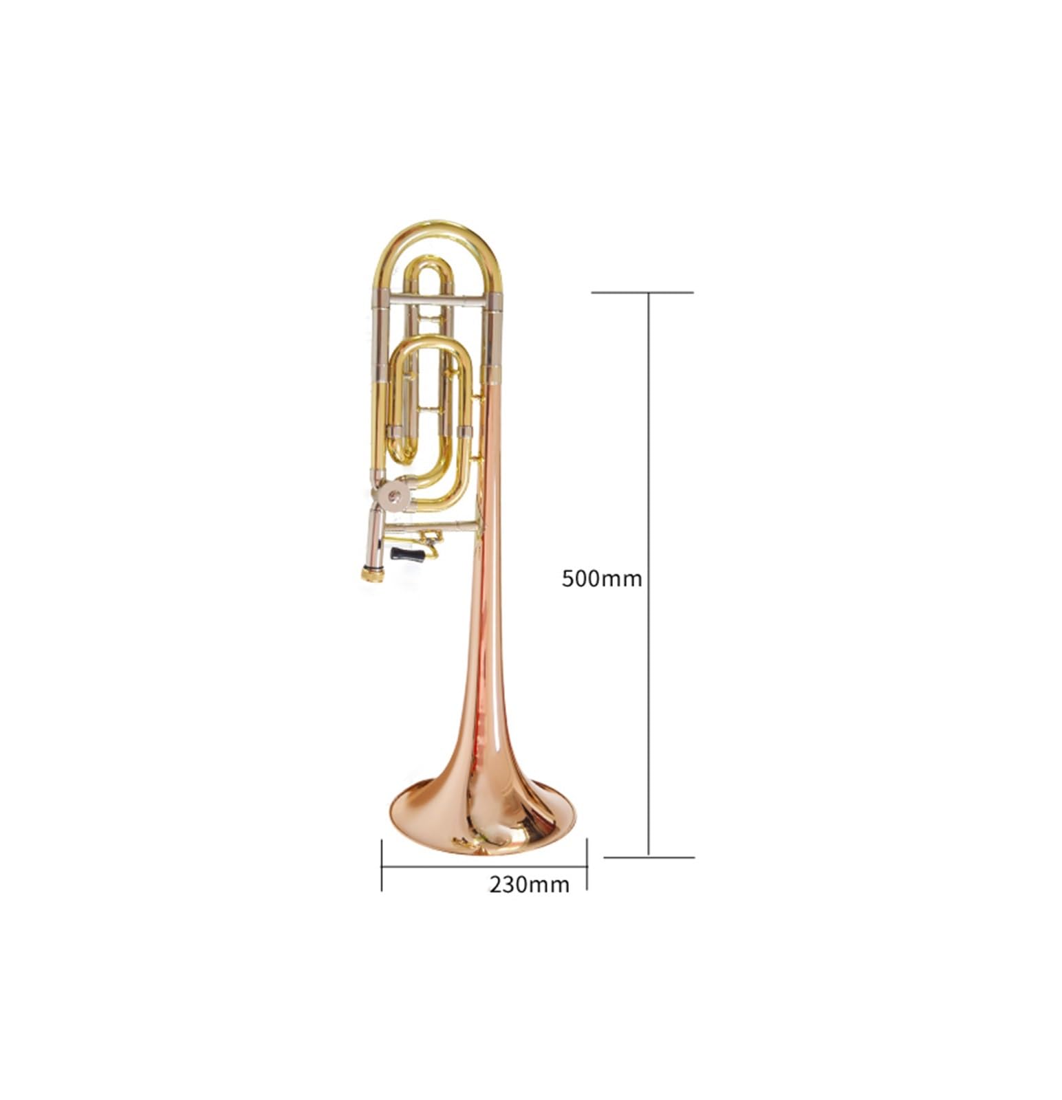 Instrument Puzon Tenorowy Z Brązu Fosforowego Transponowany Z Tonacji B Dur Do F Puzon