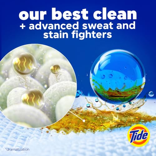 Image of Tide Power Pods Sport Laundry Detergent Pacs, 32 Count, Advanced Sweat + Stain Fighter
