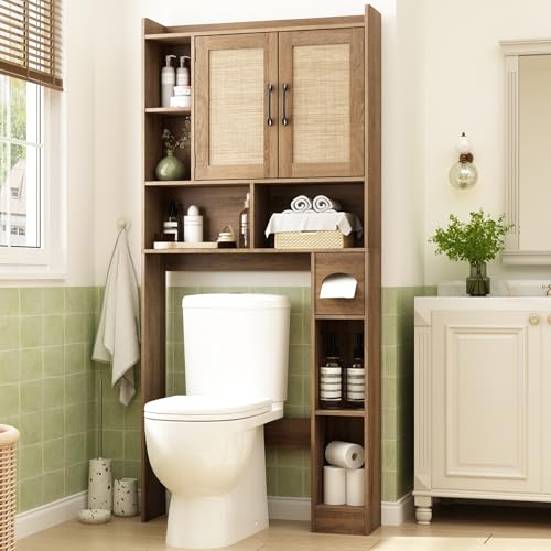 Rustown Rattan Over Toilet Bathroom Storage Cabinet