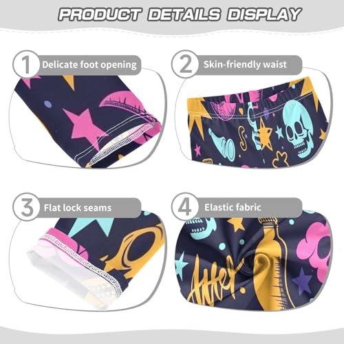 Bolaz Toddler Girls Leggings Printed Yoga Pants Leggings Star Graffiti for Kids3