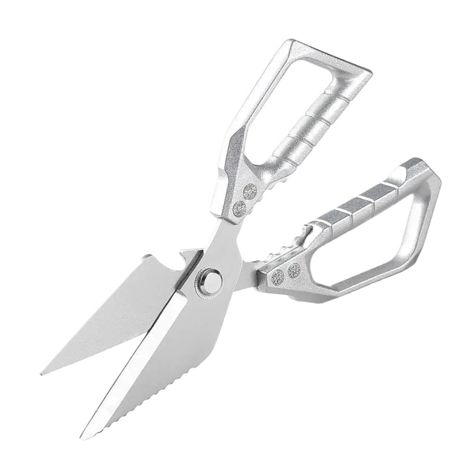Tijeras de cocina multifuncionales acero inoxidable: tijeras for huesos pollo, galleta nueces, abridor botellas, raspador escamas pescado