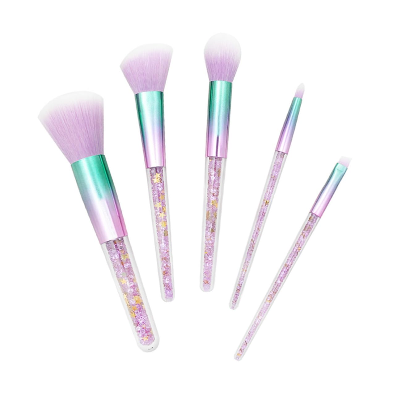 DOITOOL 15stücke Teiliges Makeup Pinselset Für Frauen Professionelle Foundation Augenbrauen Und Puderpinsel Mit Transparentem Griff Und Synthetischen Borsten Für Tägliches Und