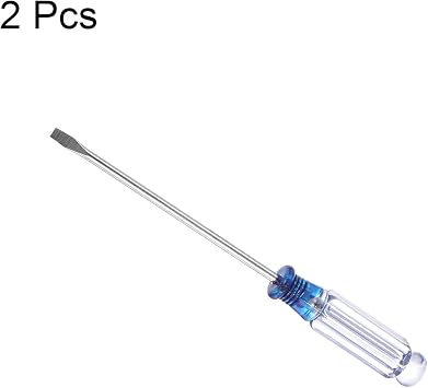 uxcell Mini Slotted Screwdriver, 3.0mm Flat Head 127mm Length for Small Appliances Repair, 2 Pcs