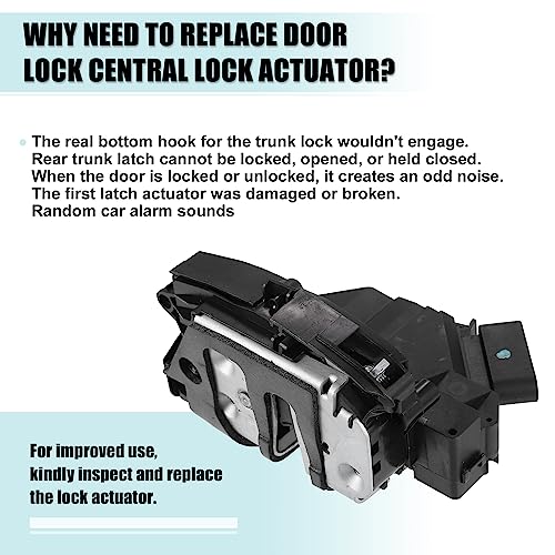 Image of ACROPIX Front Right Side Door Latch Actuator Fit for Ford Focus Escape Fiesta Edge Fusion - Pack of 1 Black