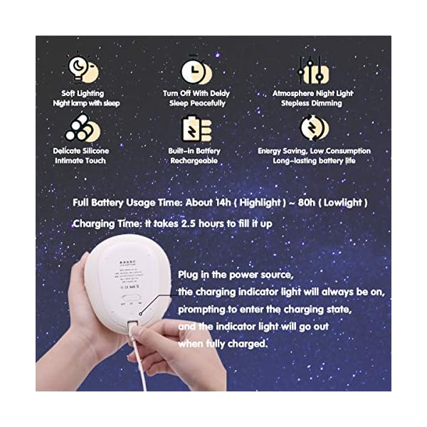 MUID LED-Nachtlicht für Kinder, süßes Tier-Design, Silikon, Baby-Nachtlicht mit Touch-Sensor, Nachtlicht für… – Bild 5
