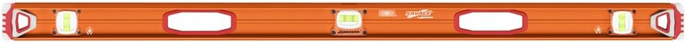 [Discontinued] 48" Magnetic Professional Grade Anodized Aluminum I-Beam Level with Gelshock End Caps, Model SVI48M