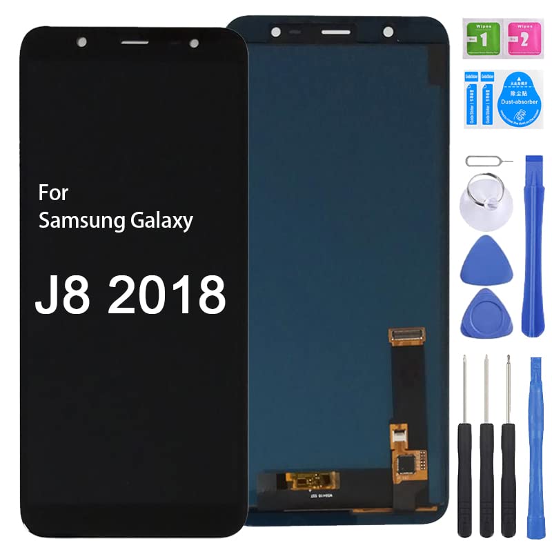 iYAiYO Schermo TFT Display Digitalizzatore Touch Screen Ricambio Compatibile con Samsung J8 J810 2018 Schermo Completo con Strumenti-Nero