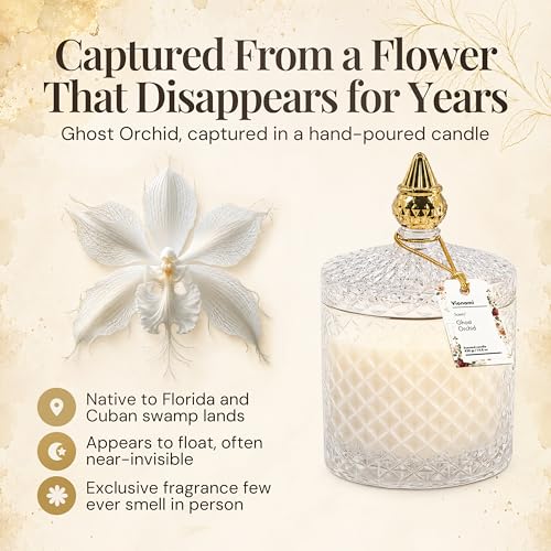 VIONAMI Ghost Orchid Rare Flower Fragrance Luxury Scented Candle Gift - Image 2