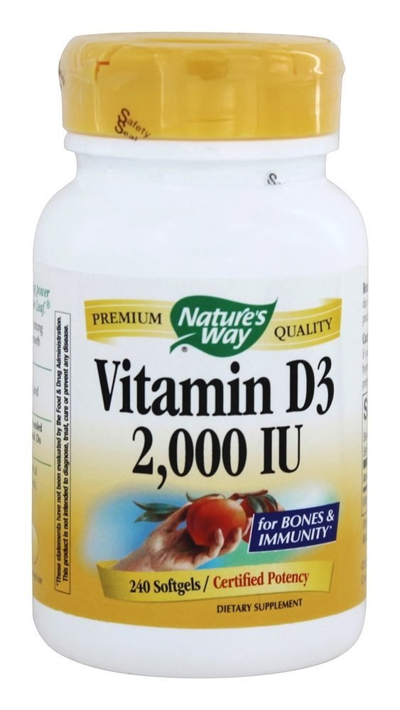 Nature's Way Vitamin D-3 2,000 IU - 240 Softgels