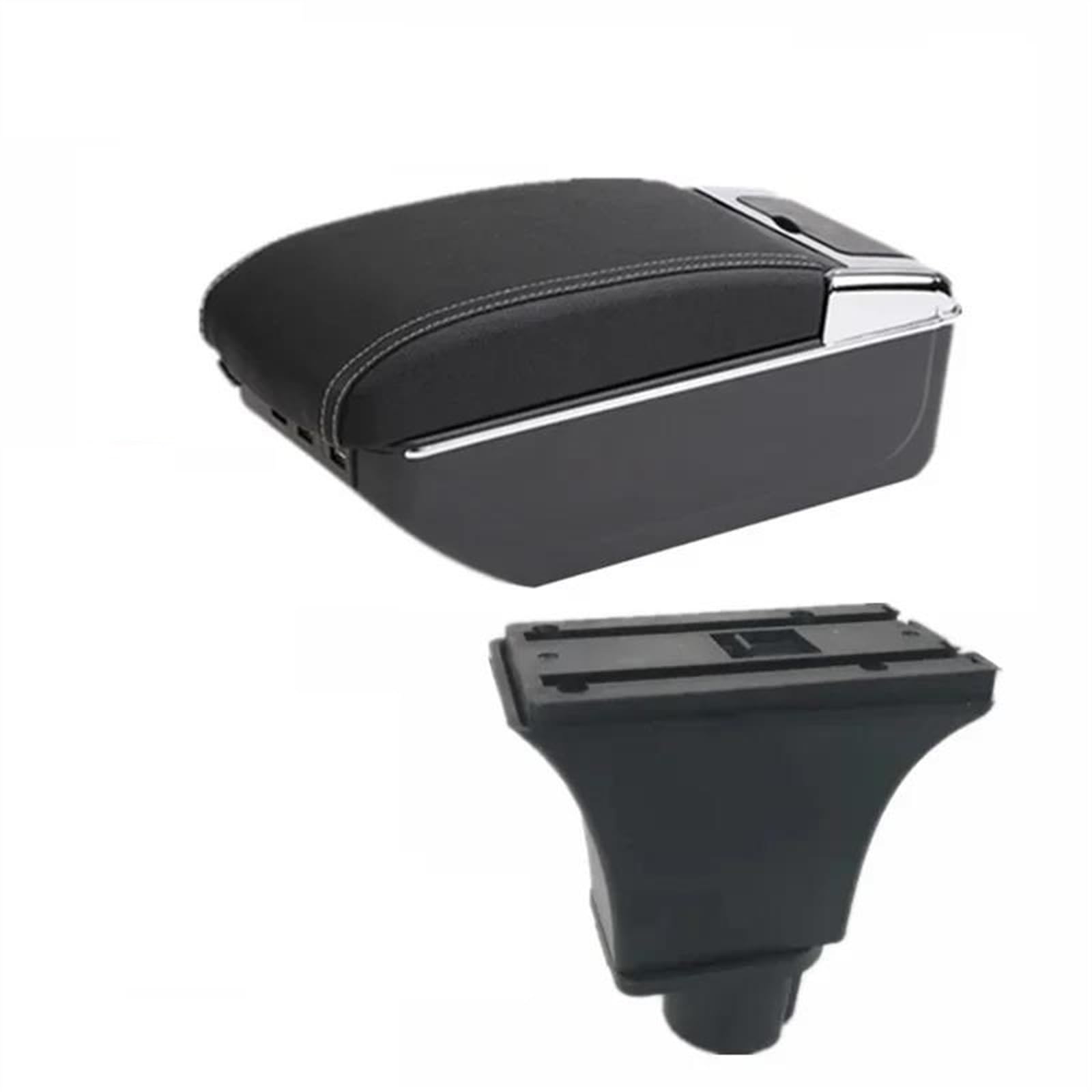 NMJLQW Storage Rack Car Interior Accessories Center Console Storage Box Multifunctional Armrest Storage Box For Corsa C(C white line 7USB)