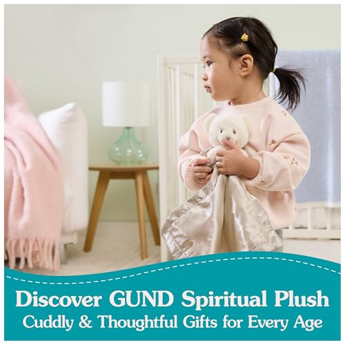 GUND Animated Goodnight Prayer Bear, Spiritual Plush Teddy Bear, Sensory Toy Stuffed Animal for Ages 0 and Up, Cream, 11" - image 9