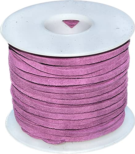 Realeather Crafts Lace Lacing Leather Suede Purple (Violet) 25 Yard Spool Made in USA