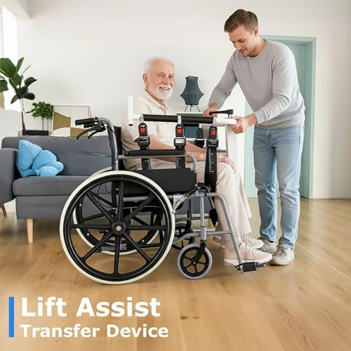 LCDOCTOR Patient Lift Transfer Chair, Transfer Chairs for Seniors, Lift Assit Chair for Elderly and Disabled, Transfer Wheelchair to Car Device, Sit to Stand Lift Aid, Lift for Home Use - Thumbnail 6