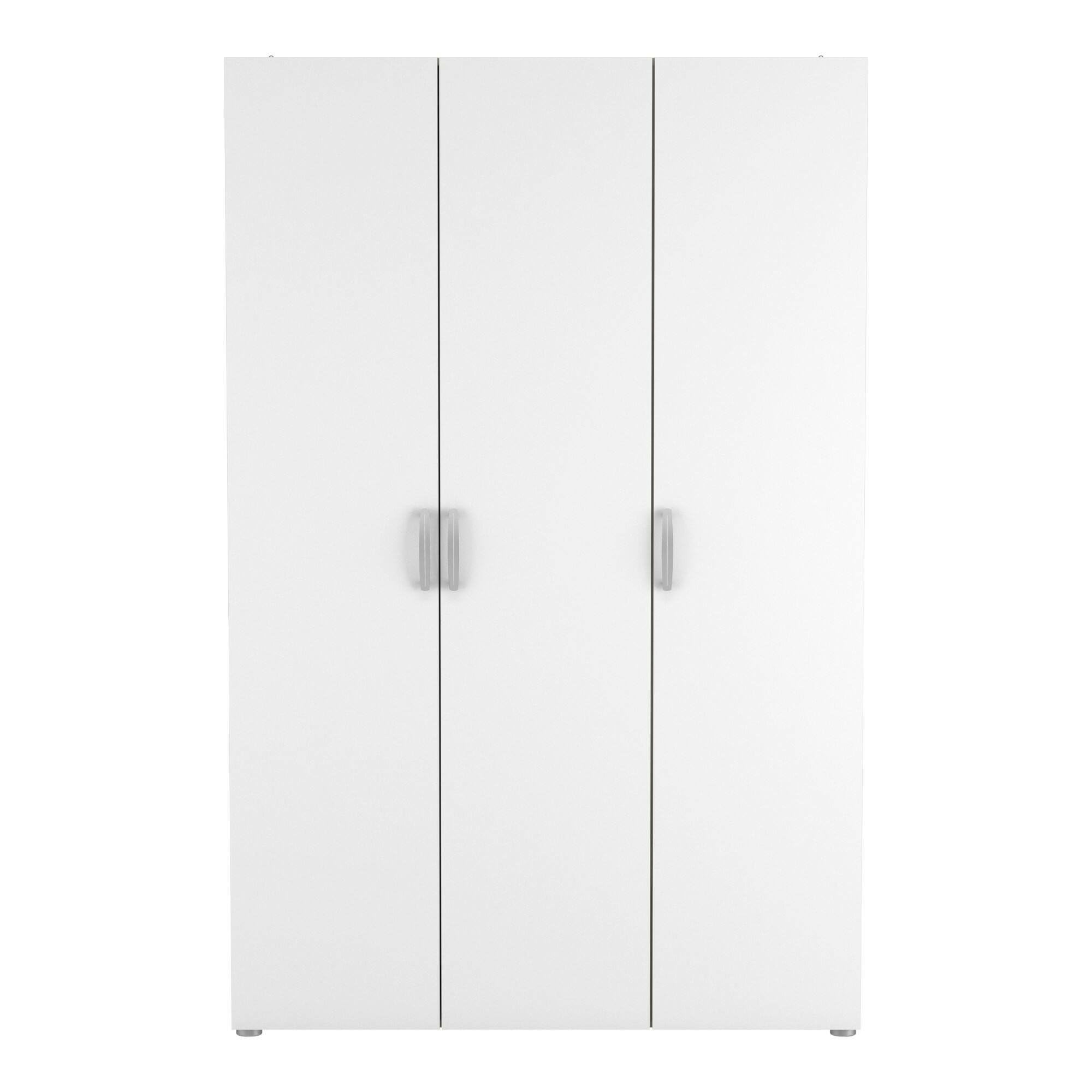 Dmora - Guardaroba grande Rhone, Mobile camera da letto, Cabina armadio portabiti, Armadio appendiabiti, 119x51 h185 cm, Rovere e Bianco opaco