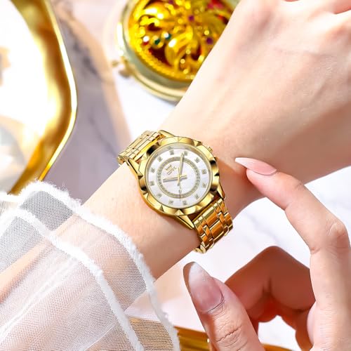 Image of OPK Wacthes for Women Bracelet Dress Easy to Read Stainless Steel Ladies Watches for Female Small Watch Waterproof Luminous Date