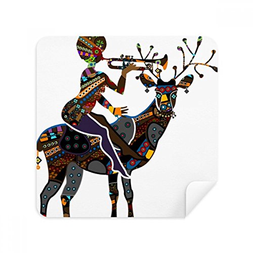 Chiffon de nettoyage pour écran motif femme noire africaine en daim | Lot de 2